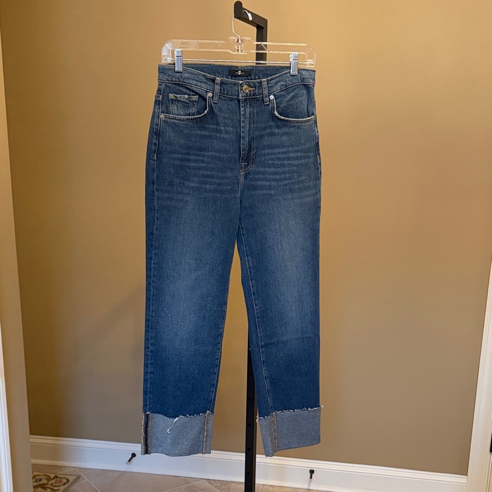 7 For All Mankind Dark Blue Denim Jeans